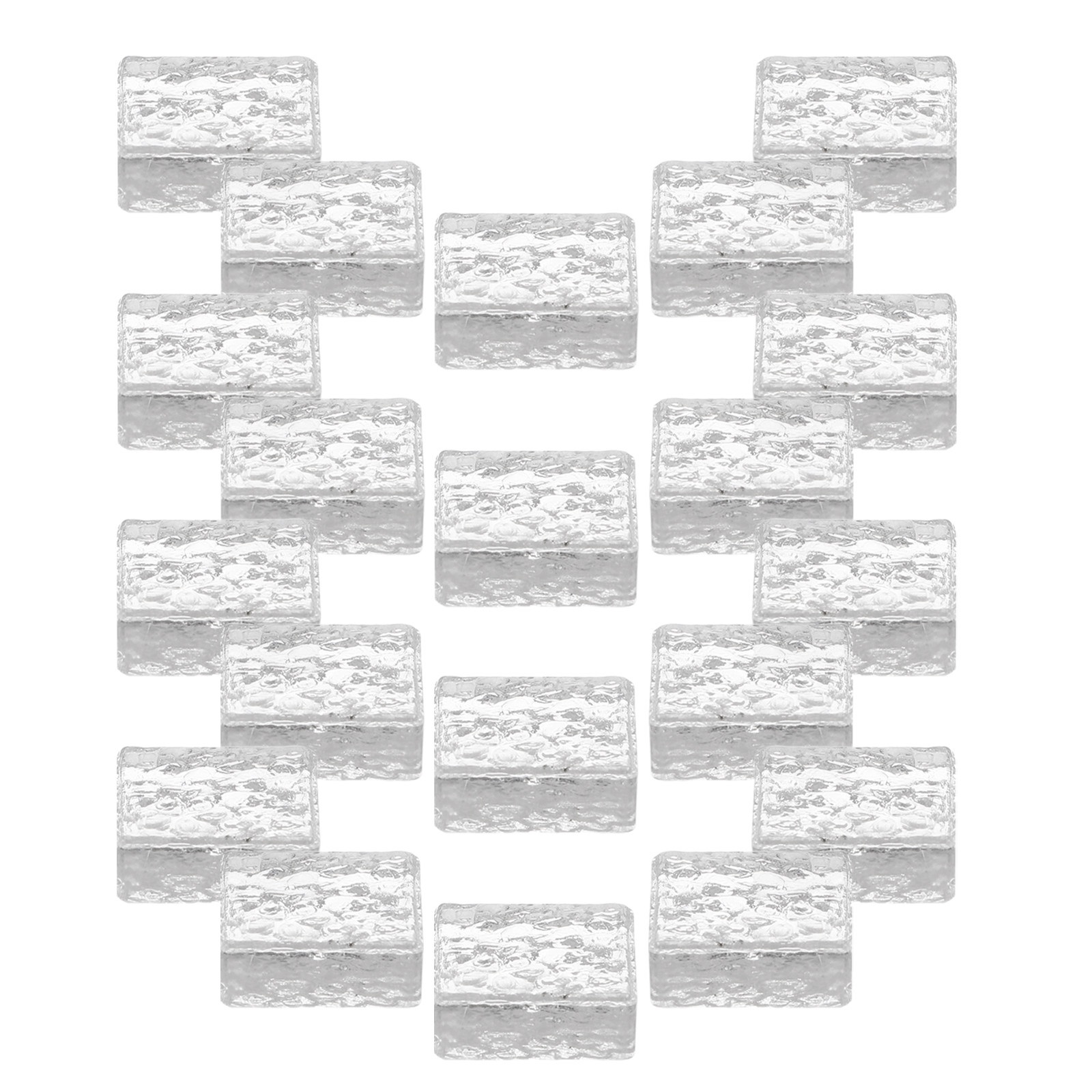 Interior Design Elements - 20 шт. миниатюрных квадратных прозрачных кирпичиков